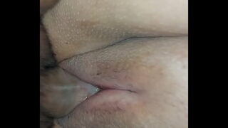 Gordinha bucetuda gozando na rola do amante